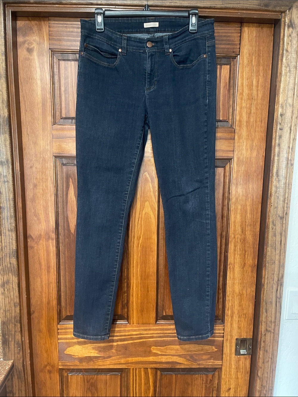 Eileen Fisher Dark Indigo Skinny Jeans size 10